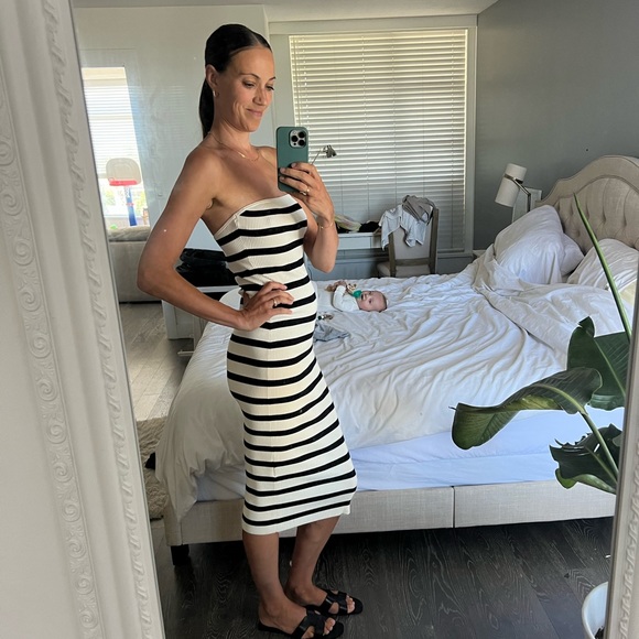 Striped midi dress - Picture 4 of 5